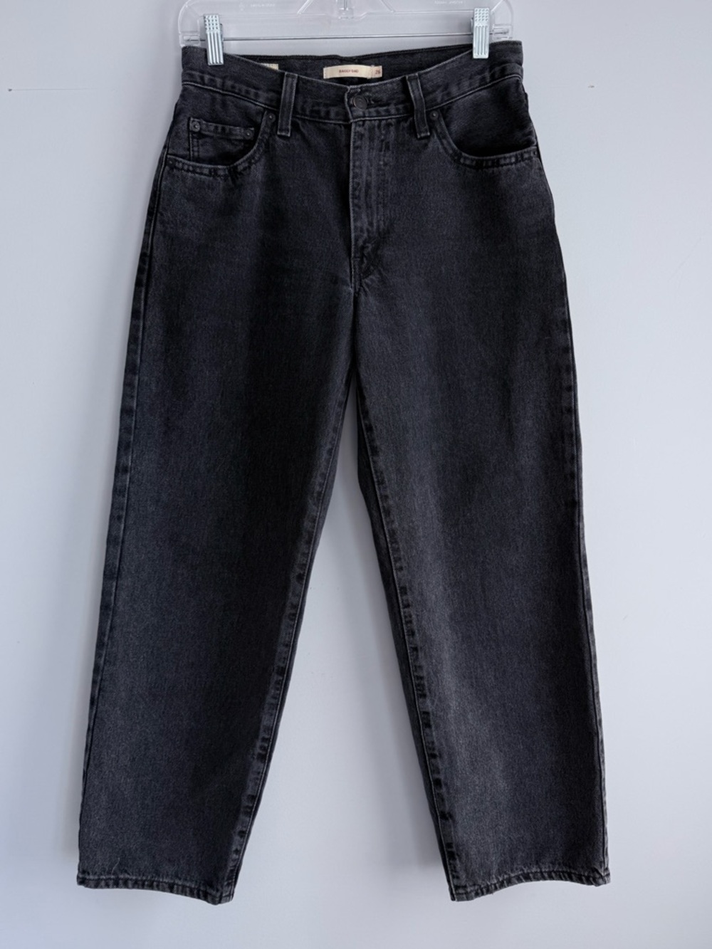 Levi's Premium BAGGY DAD WOMEN'S JEANS Size 26 Boot Barn Washed Black Gray - Picture 4 of 16